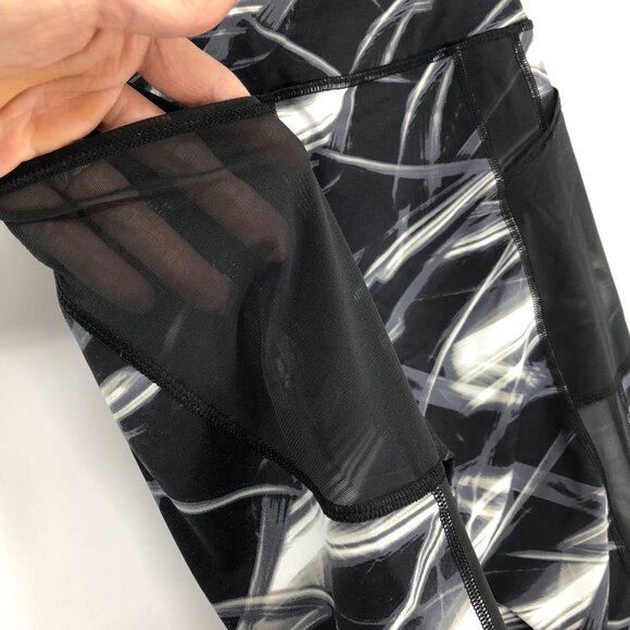 Victoria Sport Athletic leggings in Black with White Streaks Accent Size M - Picture 7 of 13